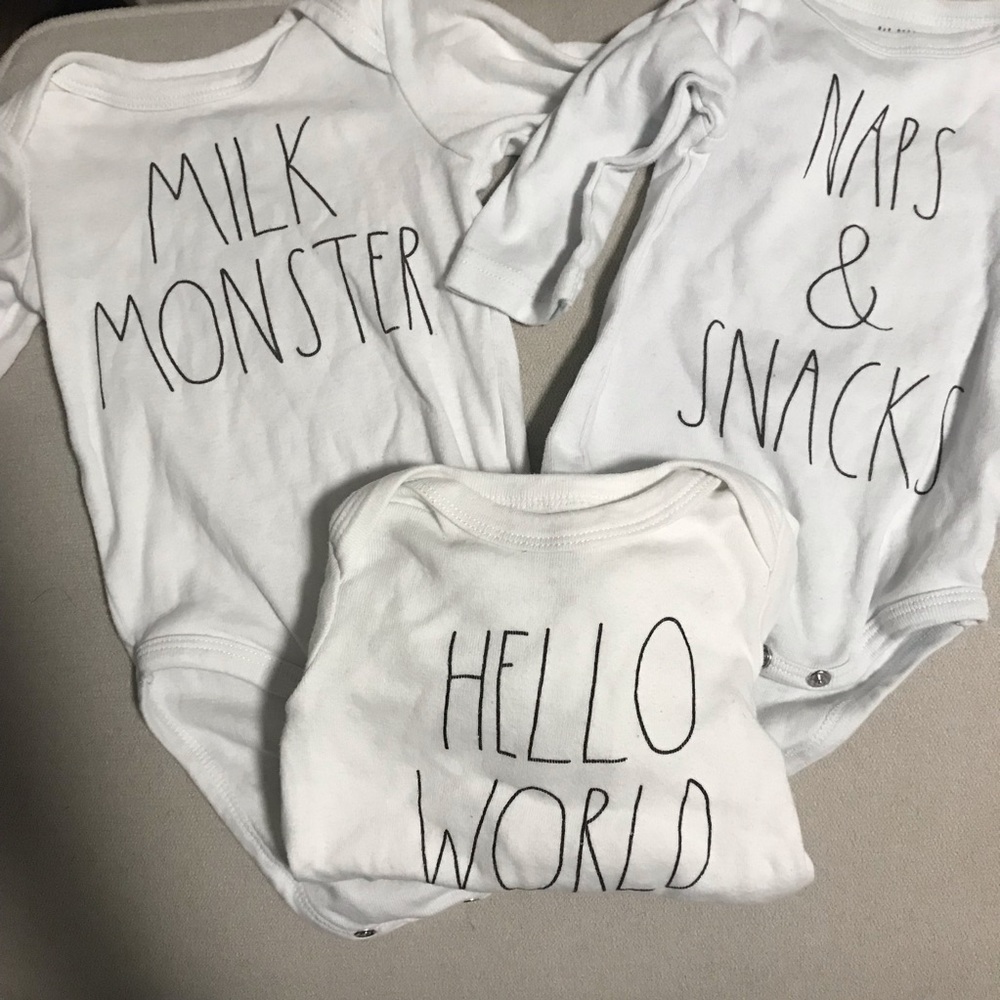 3 pc Rae Dunn baby set